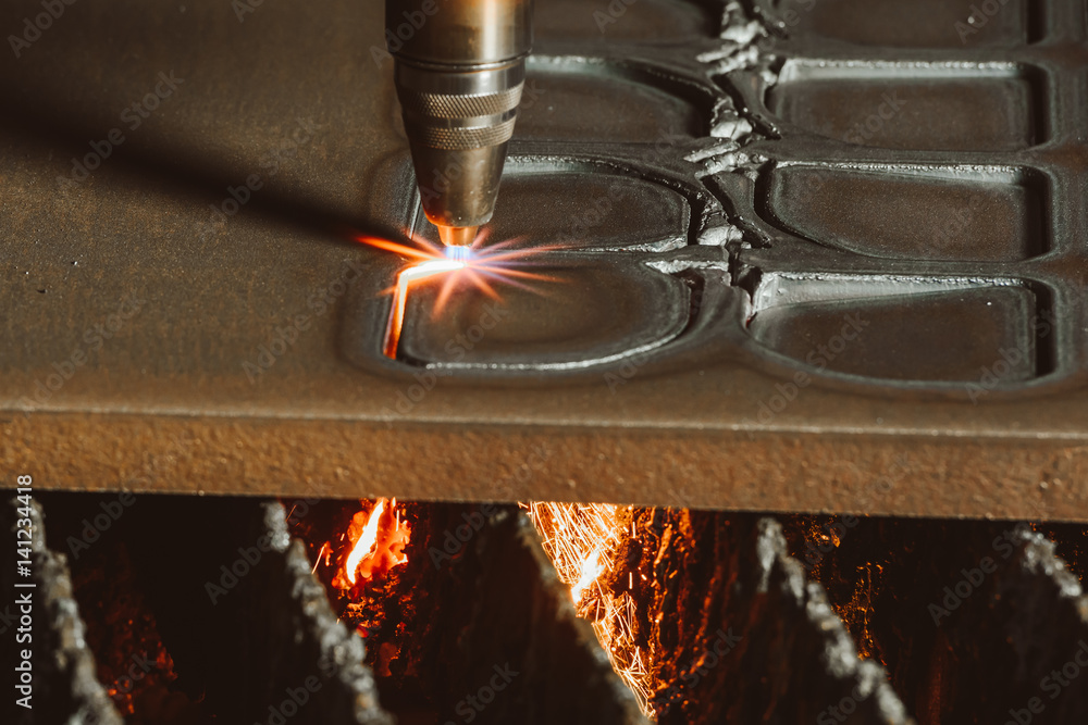 Steel cutting process with gas. Oxyfuel cutting are processes that use