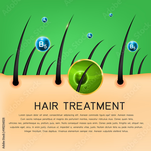 Active ingredient treatment deep into hair and scalp.