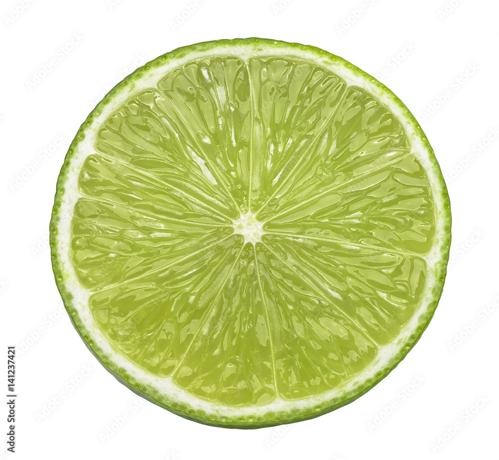 Lime half split isolated on white background Lime half split isolated on white background