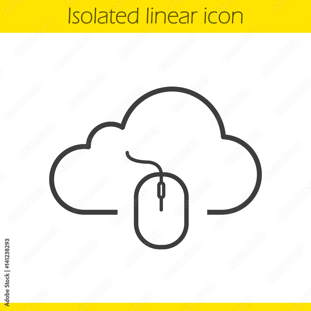 Cloud storage access linear icon Cloud storage access linear icon