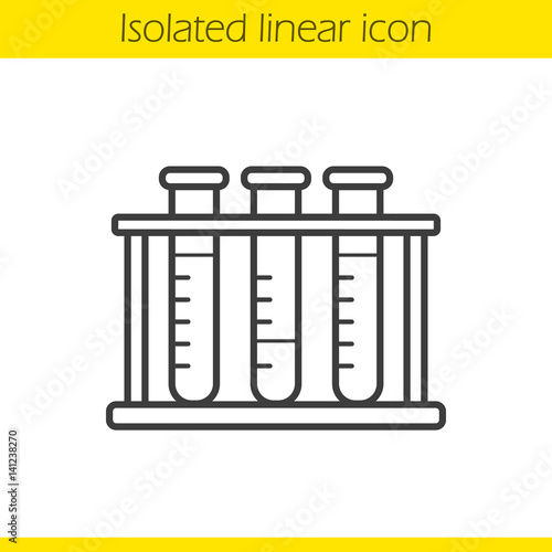 Test tubes rack linear icon