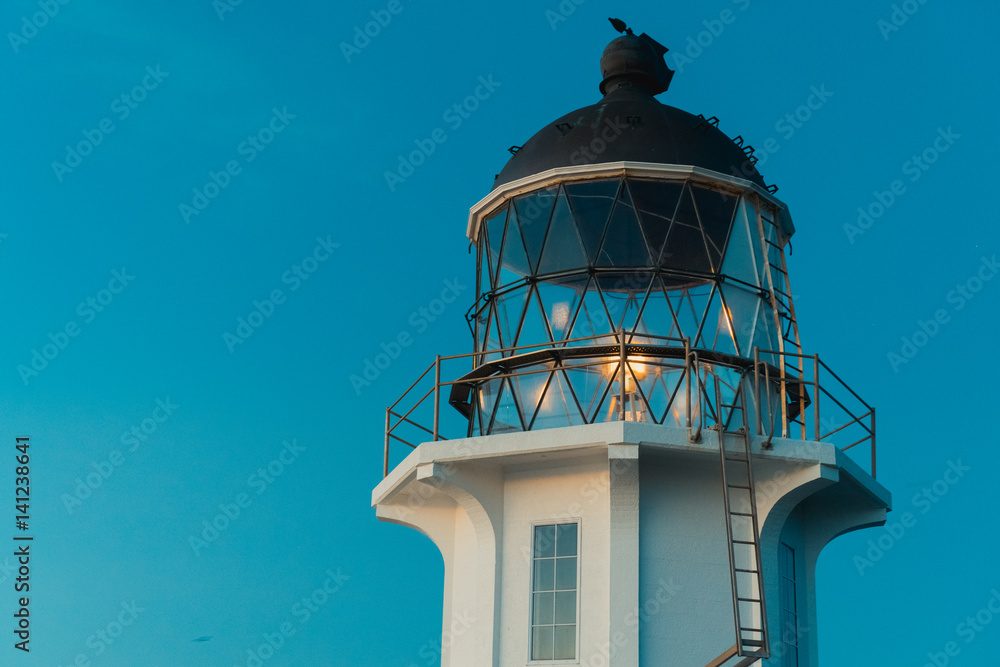 Lighthouse in Cape Reinga, New Zealand.