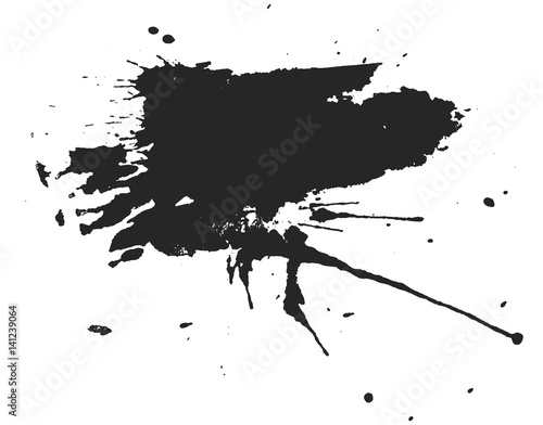 Isolated ink spot on white background