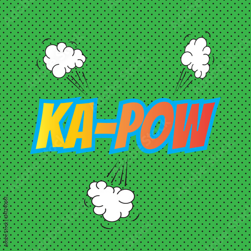 Pop art comics Kapow speech bubble