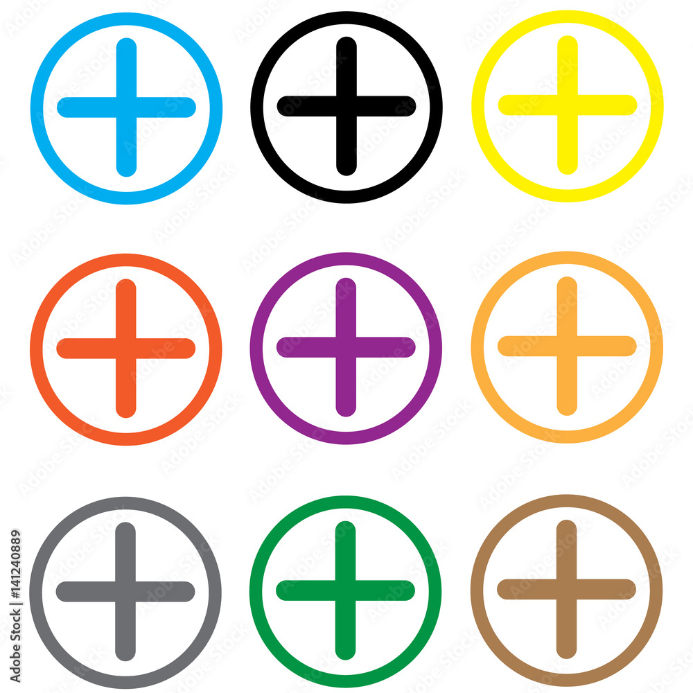 Obraz premium plus concept icon on white background. plus concept sign.