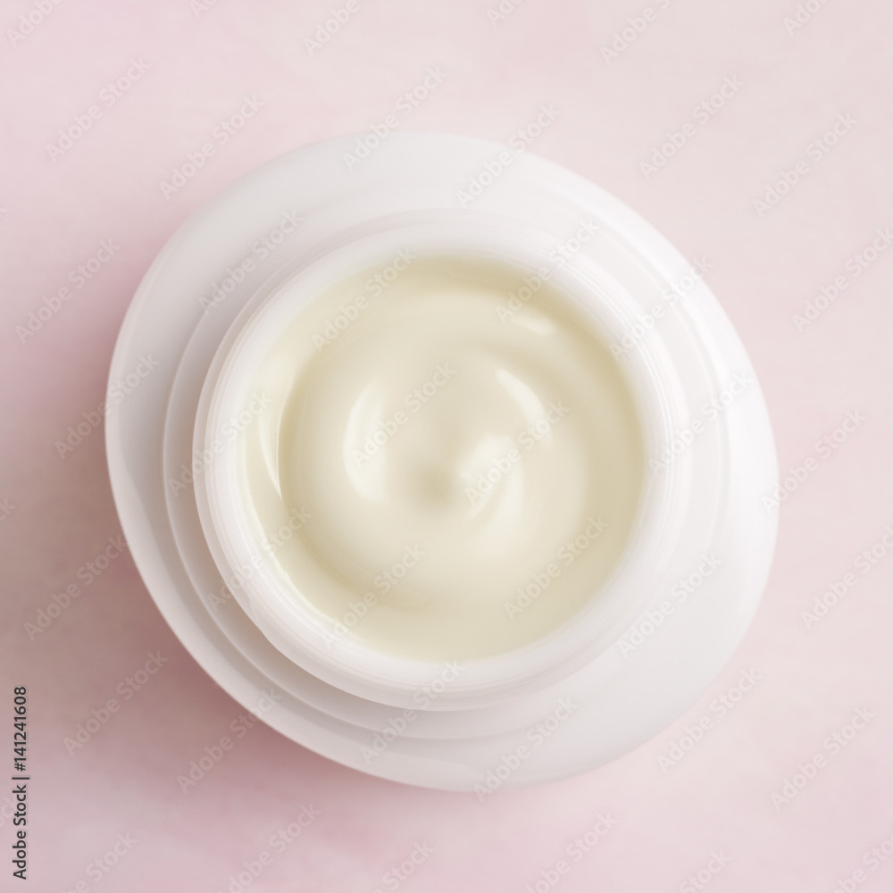 Close-up of cream pink background Close-up of cream pink background