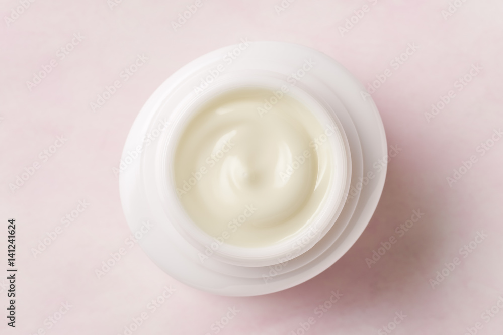 Close-up of cream pink background Close-up of cream pink background