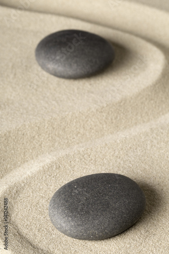 zen meditation stone background, Buddhism stones presenting ying yang for relaxation balance and harmony or spa wellness concept for purity..