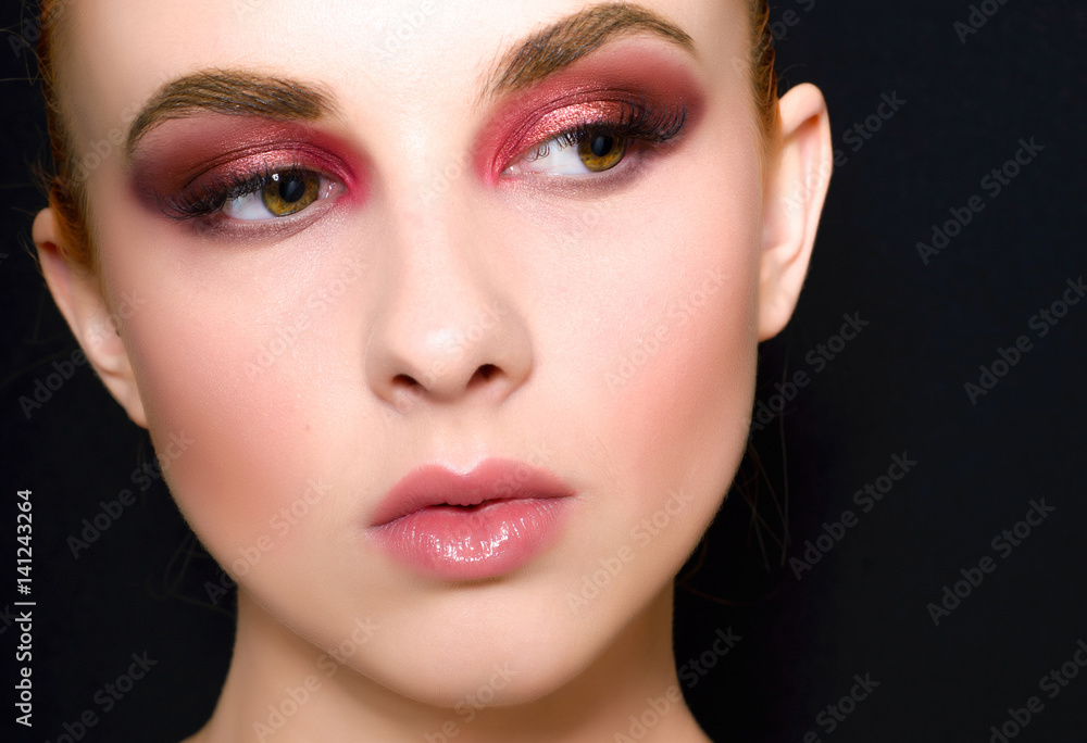 Beautiful Girl. Perfect Make-up. Close-up Portrait Beautiful Girl. Perfect Make-up. Close-up Portrait