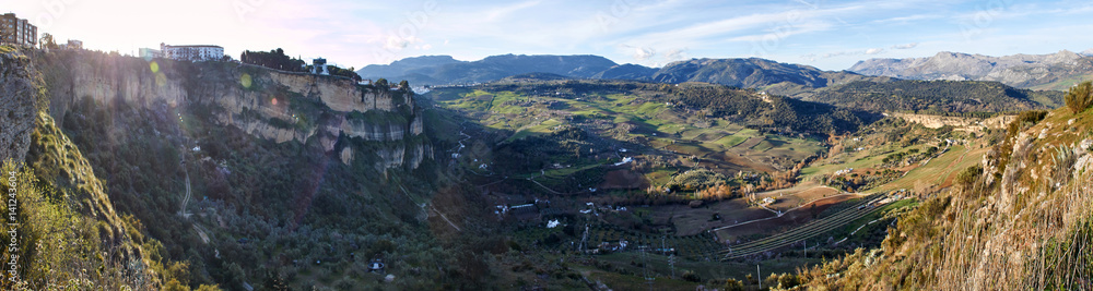 Valley below Ronda, Panorama