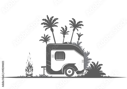 Vintage camping trailer.