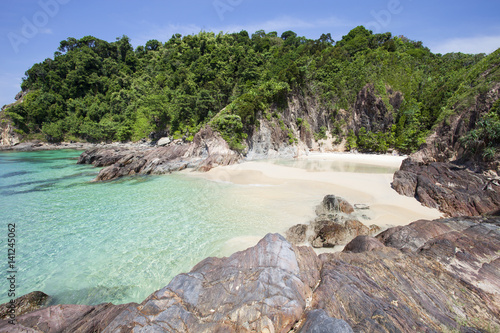 beautiful sand and sea, tropical beach in phang nga ,andaman sea thailand