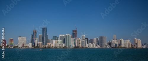 Miami city, vu de la mer à Bayside