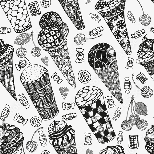 Seamless diagonal with Ice cream