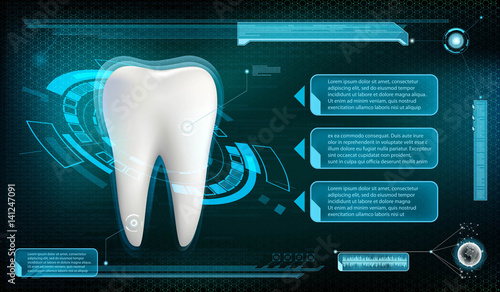 Human tooth. Whitening and treatment.