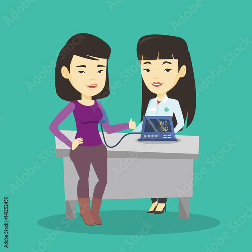 Blood pressure measurement vector illustration.