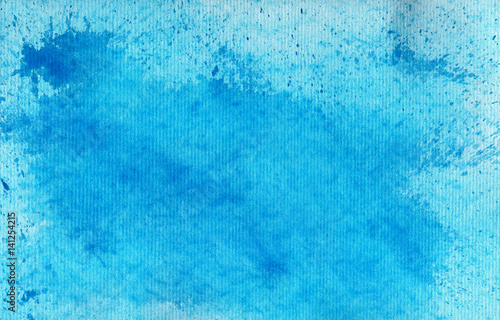 Wallpaper Mural Abstract blue watercolor background - splashes and blots Torontodigital.ca