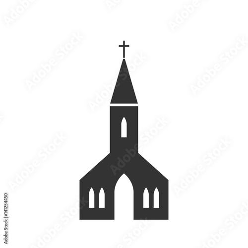 Church Icon Vector. Religion building symbol