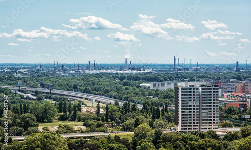 Slovnaft refinery in Bratislava, Slovakia, photo filter