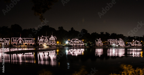 Obraz na płótnie Boathouse Row in Philadelphia as the famous historical landmark. w salonie