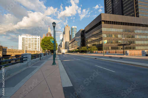 Downtown Skyline of Philadelphia  Schuylkill River in Pennsylvania