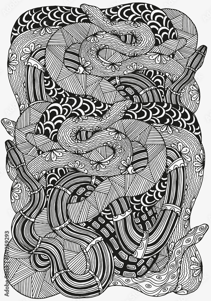 Artistically snakes. Artistically snakes.