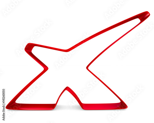 Red marker on white backgro...