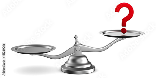 Scales on white background....