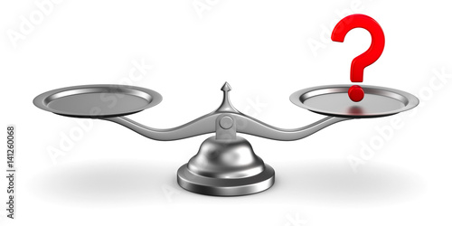 Scales on white background....