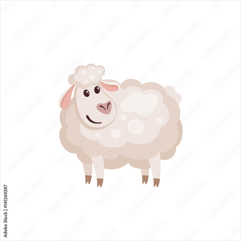 Cute lamb in flat style. Cute lamb in flat style.