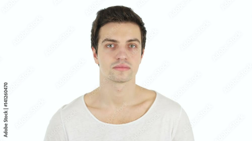 Portrait of Man, White Background Portrait of Man, White Background