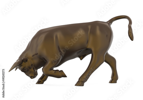 Bull Sculpture Isolated