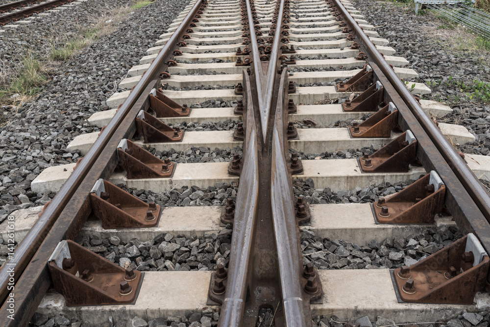 choose direction future crossing railway perspective choose direction future crossing railway perspective