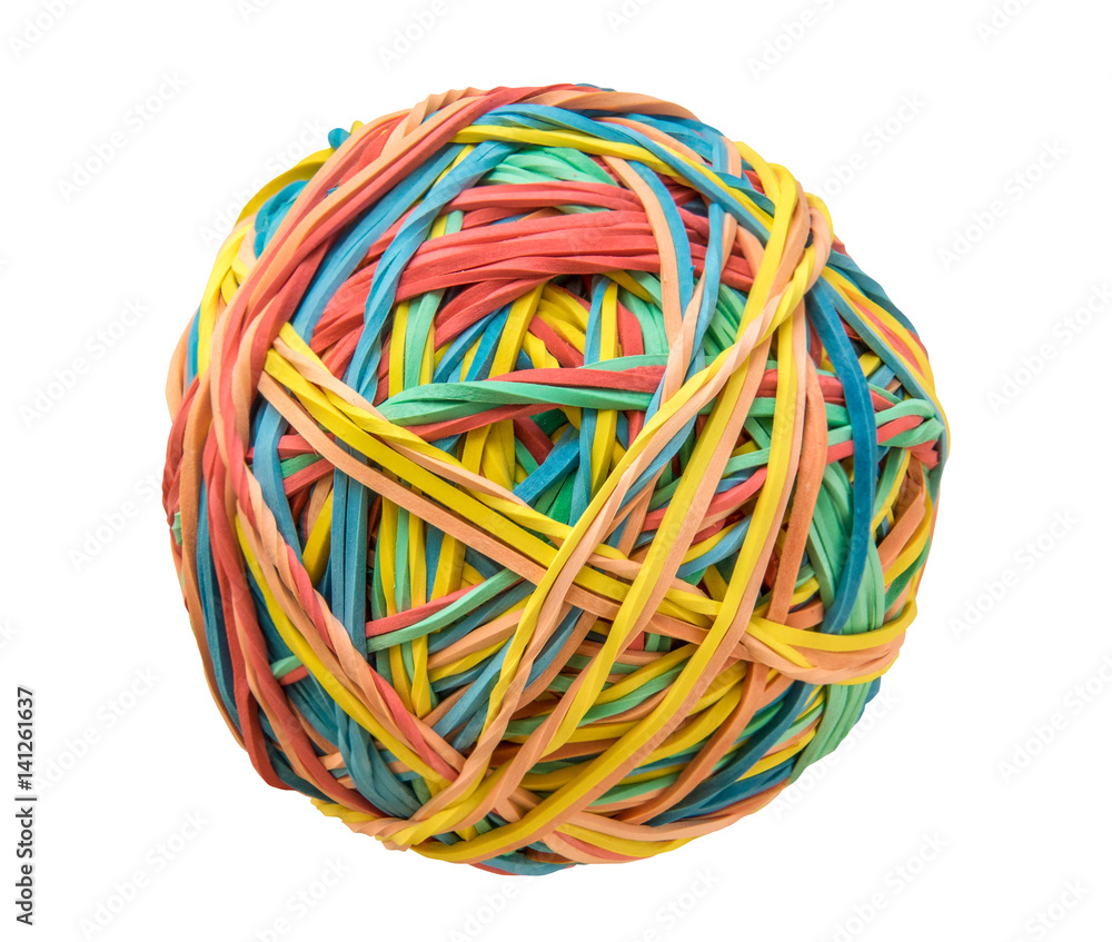Isolated Rubber Band Ball Isolated Rubber Band Ball