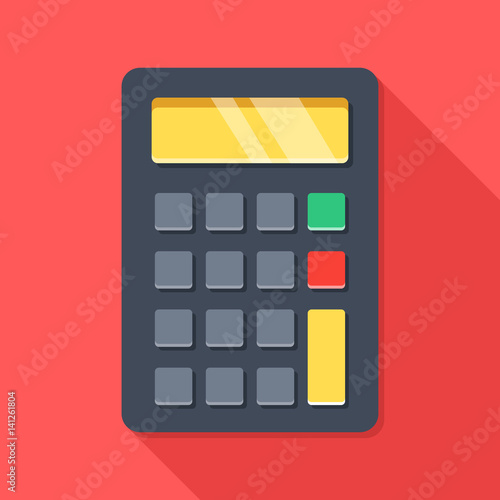Vector calculator icon. Flat icon. Flat design vector illustration