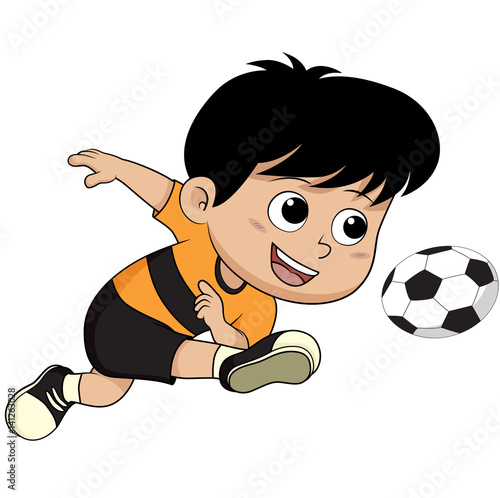 Cartoon soccer kid.