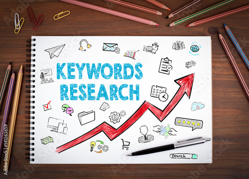 Canvas-taulu Keywords Research Business Concept