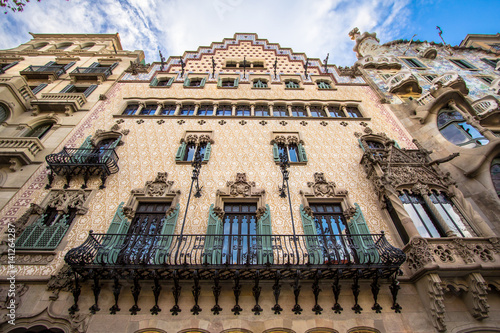 The facade of the house Casa Battlo in Barcelona photo