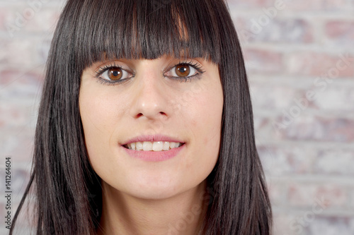 portrait of beautiful brunette girl