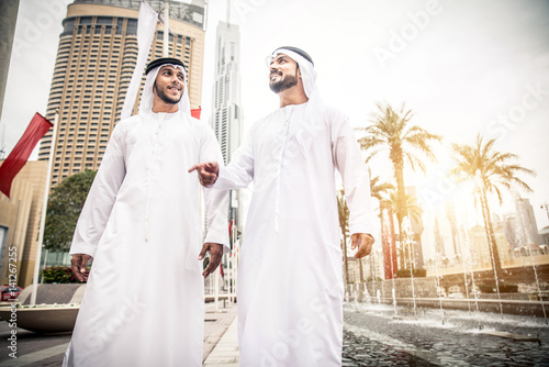 Arabian men in the Emirates