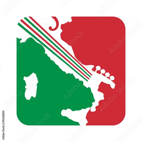 italy and violin logo vector.