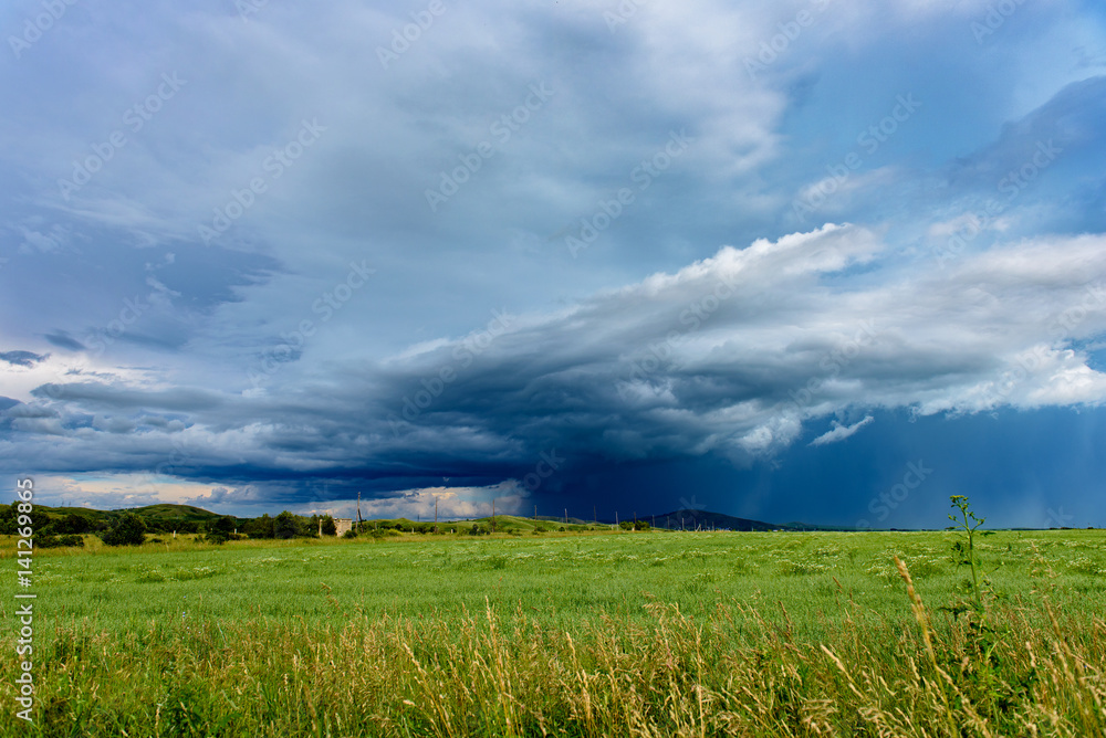 Summer Landscape, Altai, Siberia. Rain Summer Landscape, Altai, Siberia. Rain