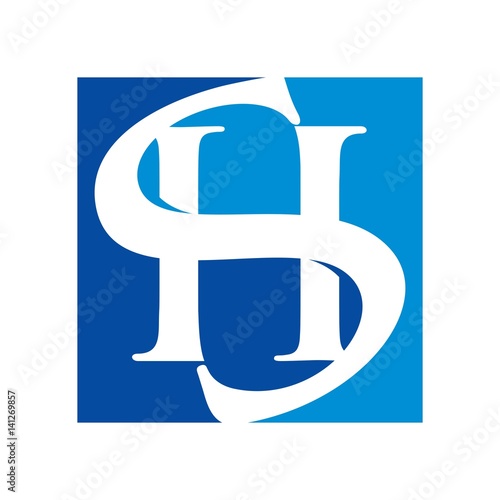 s and h logo vector.