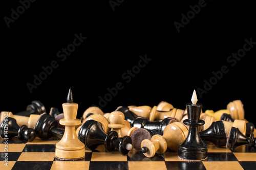 A draw, a stalemate in chess, two kings met after the war