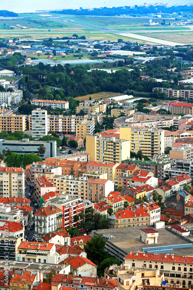 Hyères city - France - view from above
