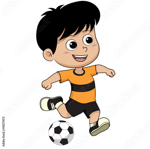 Cartoon soccer kid.