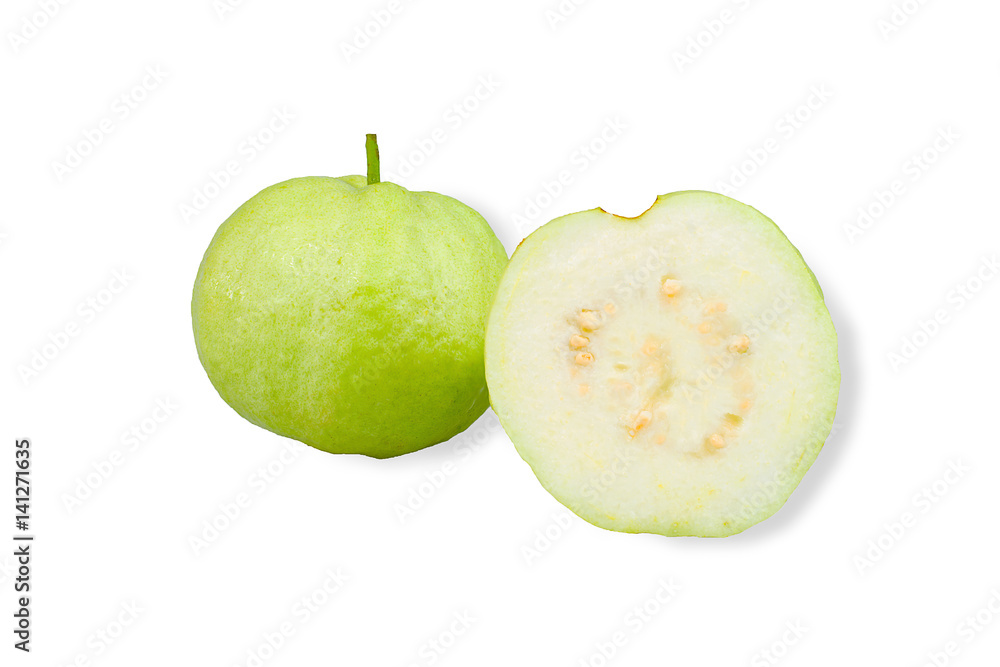 Guava fruit isolated on white background Guava fruit isolated on white background