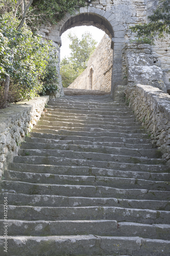 Stairs on Hill, Bonnieux Village, Provence