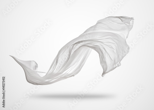 Fotografia Smooth elegant white cloth on gray background