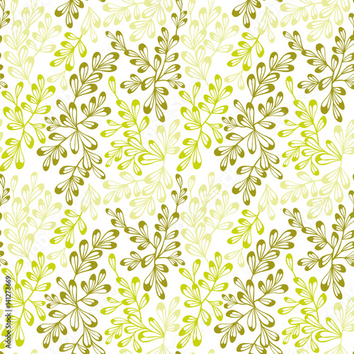 Seamless floral pattern in doodle style.